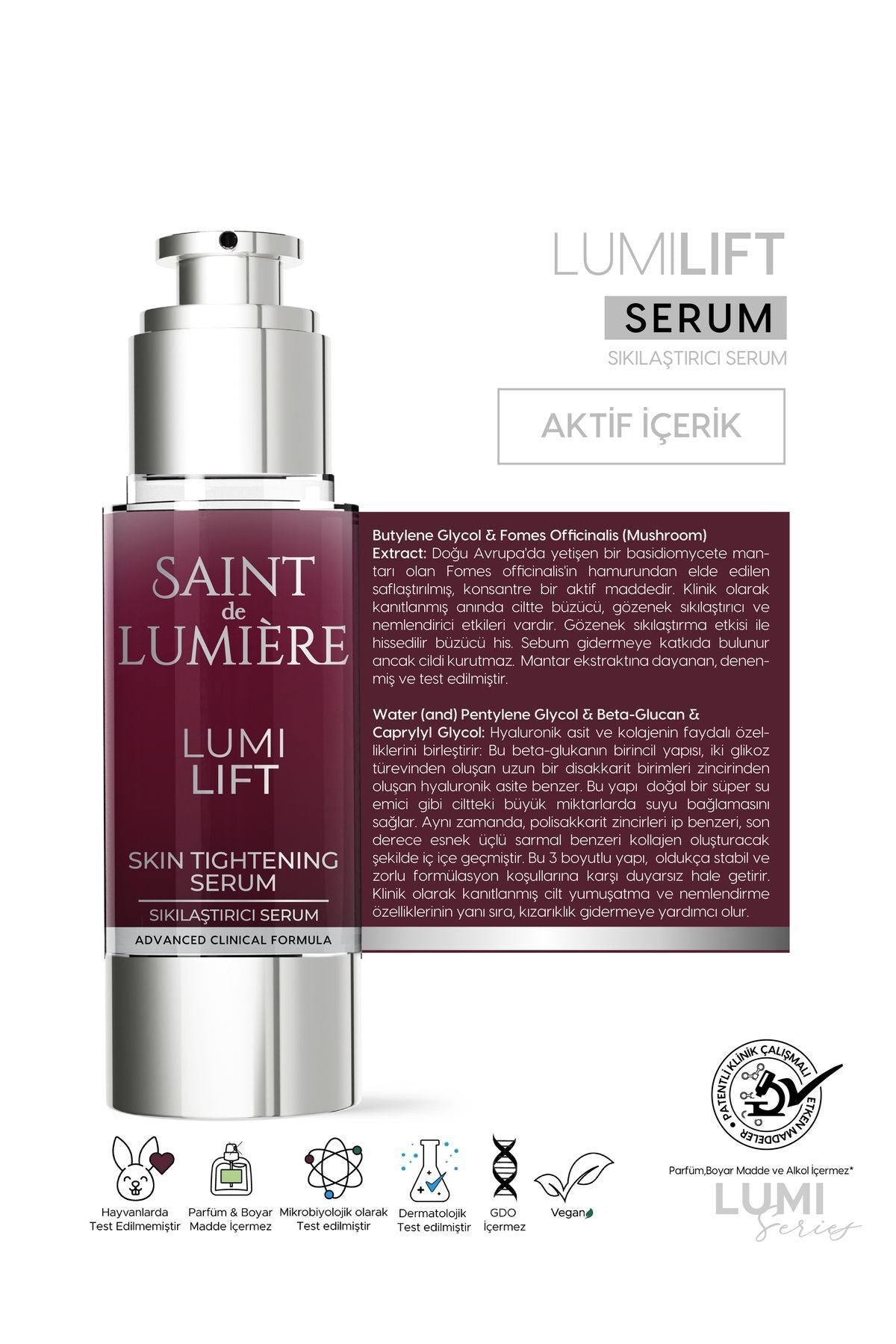 LUMILIFT Gözenek, Siyah Nokta ve Yaşlanma Karşıtı, Dolgunlaştırıcı Serum 30 ml