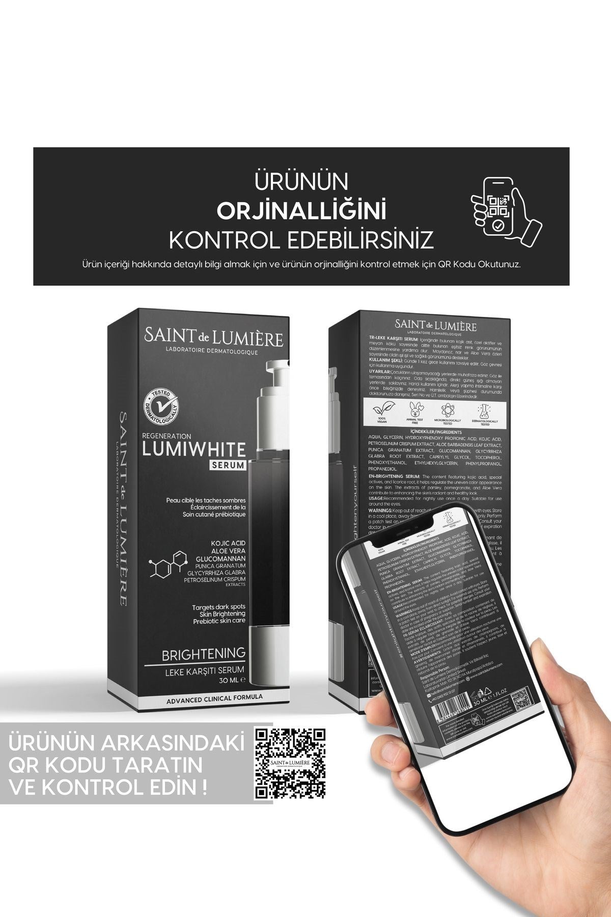 LUMIWHITE Leke Karşıtı, Cilt Tonu Eşitleyici ve Aydınlatıcı Serum 30ml - Akne, Hamilelik ve Güneş