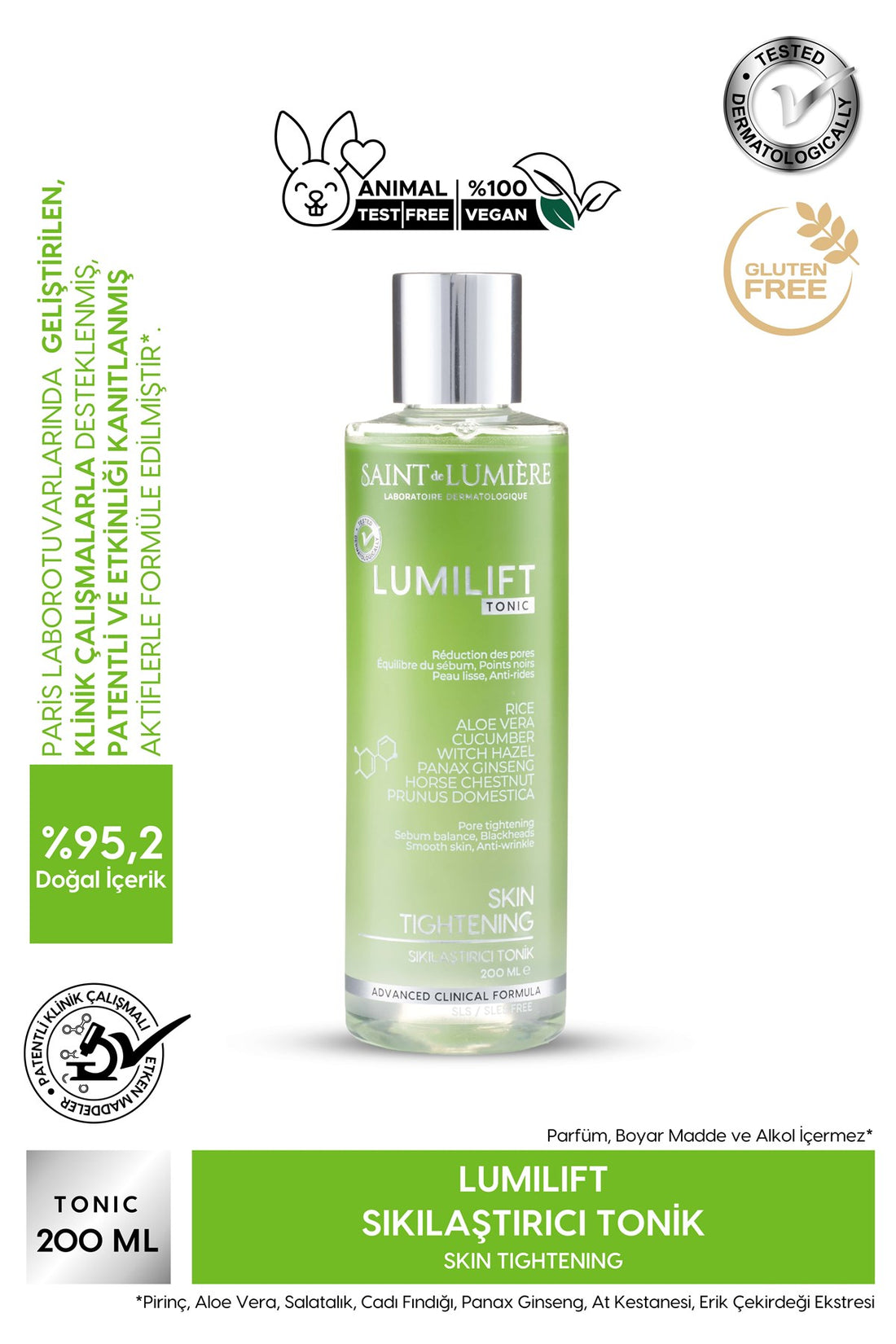 LUMILIFT Canlandırıcı, Gözenek Sıkılaştırıcı, Kırışıklık, Siyah Nokta ve Leke Karşıtı, Tonik 200ml