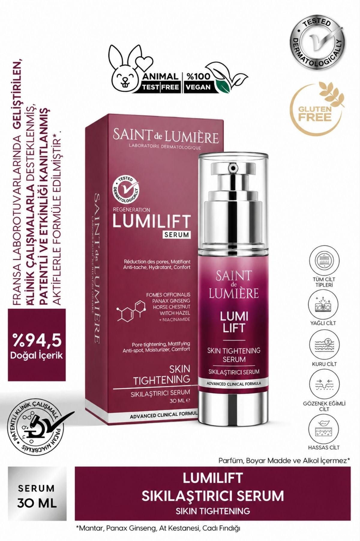 LUMILIFT Gözenek, Siyah Nokta ve Yaşlanma Karşıtı, Dolgunlaştırıcı Serum 30 ml