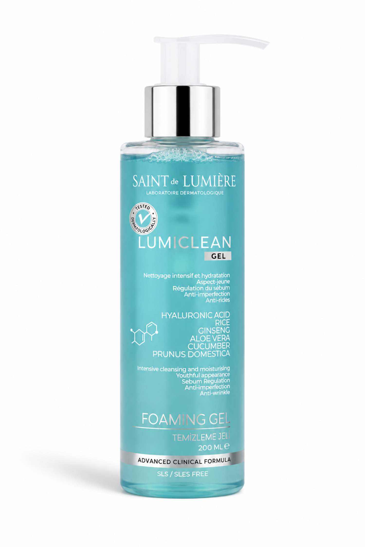 LUMICLEAN Nemlendirici ve Bariyer Onarıcı Temizleme Jeli 200 ml Hassas, Kuru ve Yağlı- Pirinç, Hyaluronic Acid, Ginseng