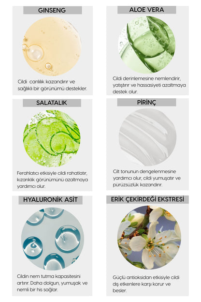 LUMICLEAN Nemlendirici ve Bariyer Onarıcı Temizleme Jeli 200 ml Hassas, Kuru ve Yağlı- Pirinç, Hyaluronic Acid, Ginseng