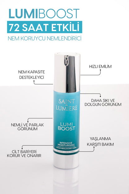 LUMIBOOST 72 Saat Etkili Yoğun Nemlendirici, Yaşlanma Karşıtı Krem 50ml - Kolajen, B5, Hyraluronik