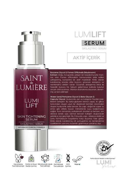 LUMILIFT Gözenek, Siyah Nokta ve Yaşlanma Karşıtı, Dolgunlaştırıcı Serum 30 ml